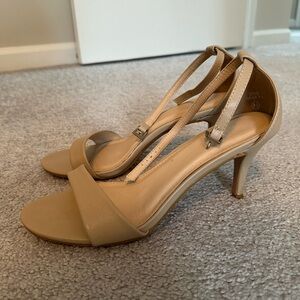 Tan high heels